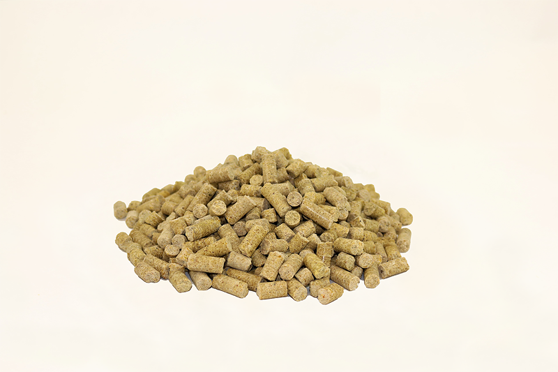 Körnermais als Futter: pelletierte Cobs aus Maiskörnern. Körnermaiscobs liefern hochwertige Energie.